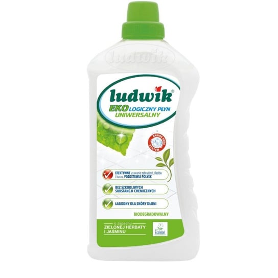 Ekologiczny płyn do czyszczenia LUDWIK, uniwersalny, 1 l, zapach zielonej herbaty i jaśminu Ludwik