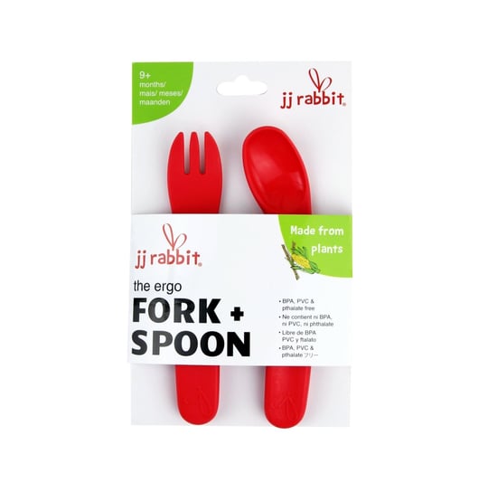 EkoSztućce ergoFork+Spoon, Czerwone EkoSztućce