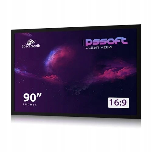 Ekran projekcyjny ramowy 90" cali PVC-PS wysoka jakość materiału rama Spacetronik