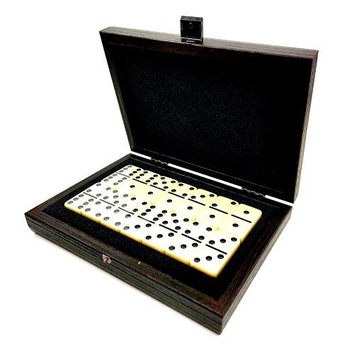 Ekskluzywne Domino w pudełku z drewna - Gra na lata - DDE10, gra planszowa, logiczna, GIFTDECO GIFTDECO