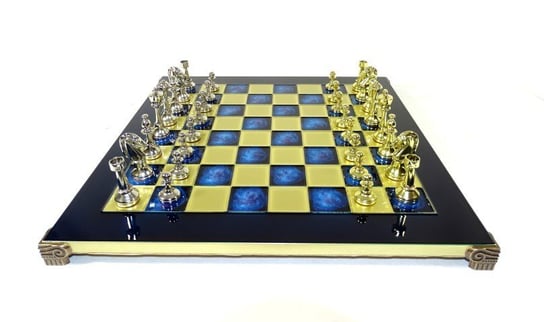 Ekskluzywne, duże klasyczne szachy metalowe Stauton S34; 36x36cm GIFTDECO