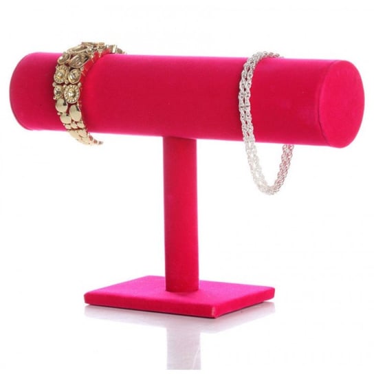 Ekspozytor, stojak na biżuterię bransoletki różowy eCarla