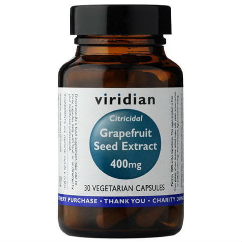 Ekstakt z pestek grejpfruta Grapefruit seed extract 400mg Suplement diety, 30 kapsułek Viridian Viridian