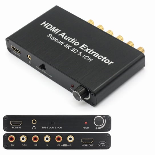 Ekstraktor Audio Z HDMI Z Obsługą 4K 3D 5.1 Kanałów Inna marka