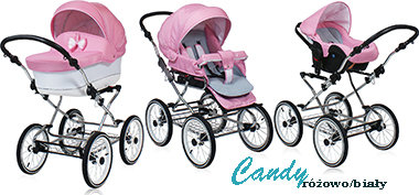 El-Jot Wózek Dziecięcy Candy 3 W 1 Różowy Inna marka