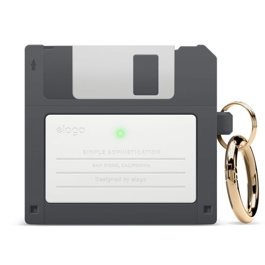 ELAGO Etui Dyskietka do AirPods 3, Floppy Disk Dark Grey Elago