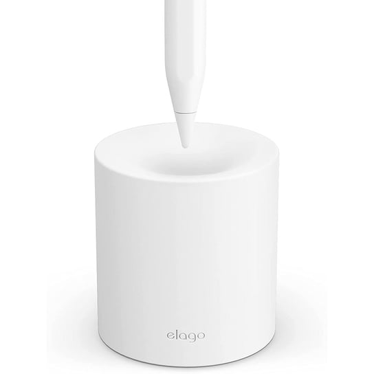 ELAGO Silikonowy stojak/uchwyt na ołówek Apple i dowolny rysik do tabletu, Biały Elago