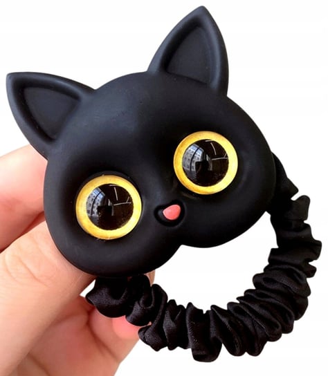 Elastyczna gumka do włosów, Czarny kot edibazzar