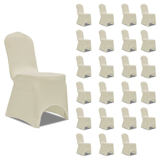 Elastyczne pokrowce na krzesła 100cm kremowe (24 s / AAALOE Inna marka