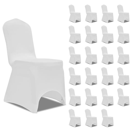 Elastyczne pokrowce na krzesła, białe, 24 szt. vidaXL
