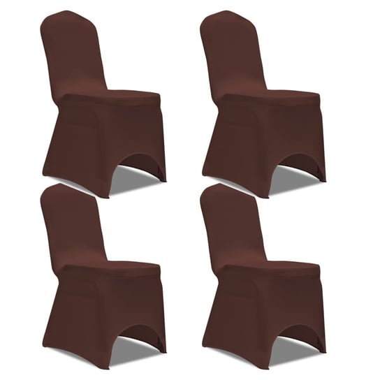 Elastyczne pokrowce na krzesła - brązowe, 100 cm,  / AAALOE Inna marka