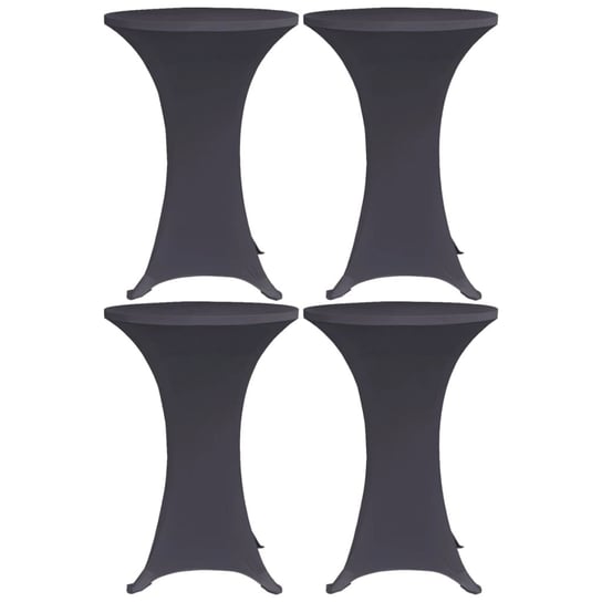 Elastyczne pokrowce na stół, VIDAXL, antracytowe, 60 cm, 4 szt. vidaXL