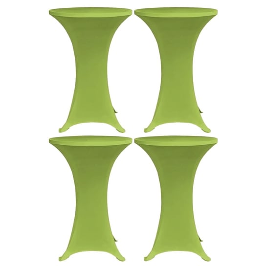 Elastyczne pokrowce na stół, VIDAXL, zielone, 80 cm, 4 szt. vidaXL