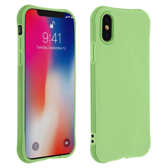 Elastyczne silikonowe etui ochronne do Apple iPhone XS Max Resistant – zielone Avizar