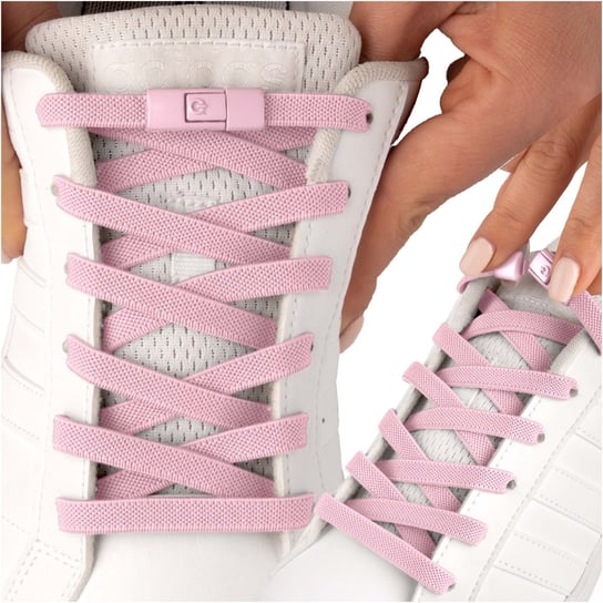 Elastyczne sznurowadła do butów sportowych trampek sznurówki różowe 100 cm Sulpo