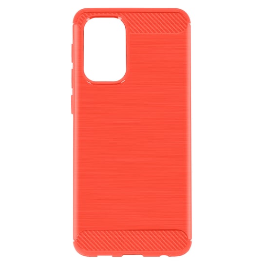 Elastyczne Wzmocnione Etui Samsung Galaxy A32 Z Efektem Szczotkowanego Włókna Węglowego W Kolorze Czerwonym Avizar