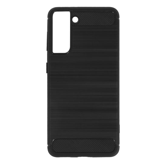 Elastyczne, wzmocnione etui Samsung Galaxy S21 z efektem szczotkowanego włókna węglowego w kolorze czarnym Avizar