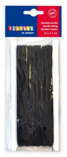 Elastyczny sznurek, 25m x 1mm, czarny Play Box