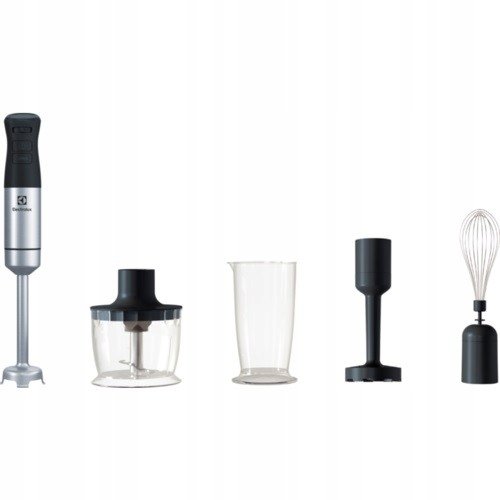 Electrolux Frullatore a Immersione Create 5 E5HB2-8SS, Potente 1000W, Tecnologia TruFlow, Funzione Turbo, 2 velocità, Accessori Frusta e Mini-tritatutto, Acciaio Inox
