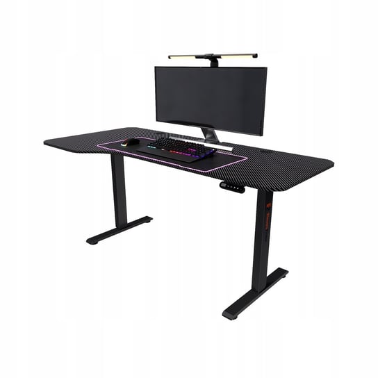Electroprime Biurko gamingowe z podnoszonym blatem Flow czarne (160x75cm) ElectroPrime