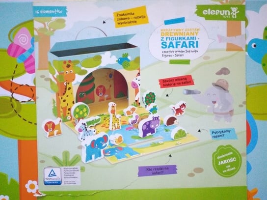 Elefun Toys, zestaw kreatywny Safari w walizce elefun toys