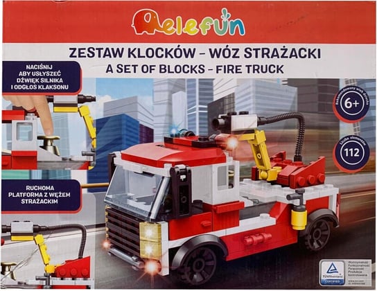 Elefun Zestaw Klocków - Wóz Strażacki 99088 Elefun