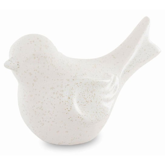 Elegancka, Biała Figurka Ptaka Z Ceramiki Birda 13 Cm Duwen