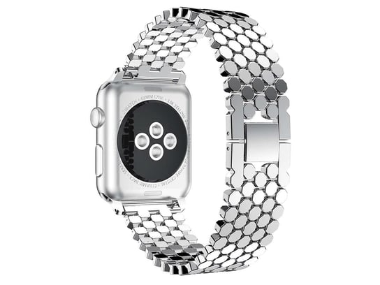 Elegancka bransoleta pasek Alogy Stainless Steel do Apple Watch 42/44/45/49mm Srebrna Alogy