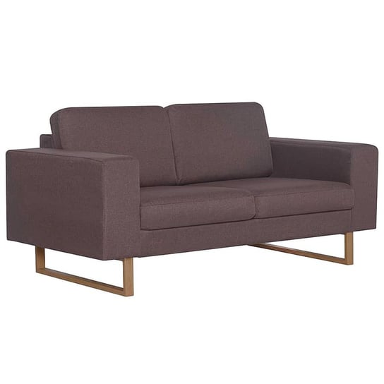 Elegancka dwuosobowa sofa ELIOR Williams 2X, brązowa, 75x82x159 cm Elior