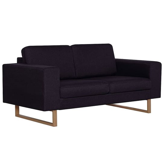 Elegancka dwuosobowa sofa ELIOR Williams 2X, czarna, 75x82x159 cm Elior