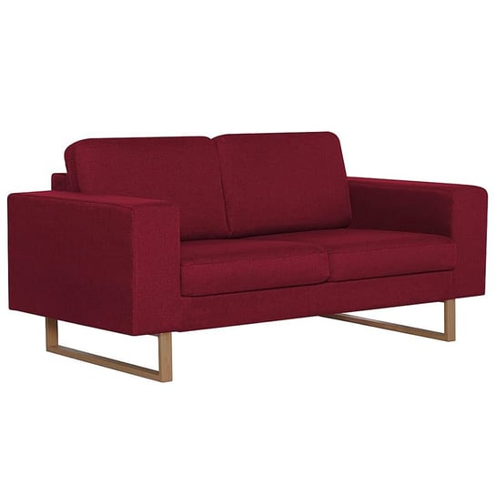 Elegancka dwuosobowa sofa ELIOR Williams 2X, czerwona, 75x82x159 cm Elior