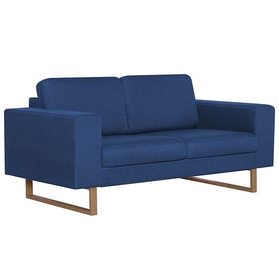 Elegancka dwuosobowa sofa ELIOR Williams 2X, niebieska, 75x82x159 cm Elior