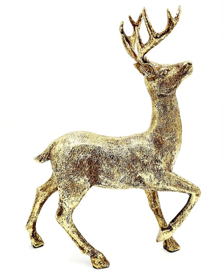 Elegancka Figurka Dekoracyjna Złoty Jeleń Glamour 34X23 Cm Inna marka