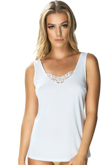 Elegancka koszulka damska Karina podkoszulek : Kolor - Biały, Rozmiar - 44 Mewa Lingerie