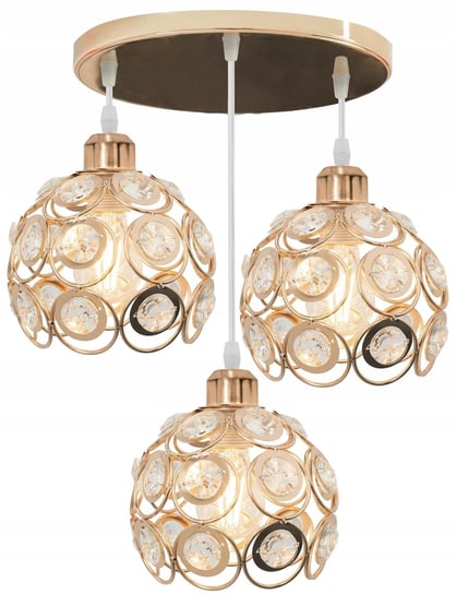 Elegancka Lampa Sufitowa Potrójna Kryształ Loft Toolight