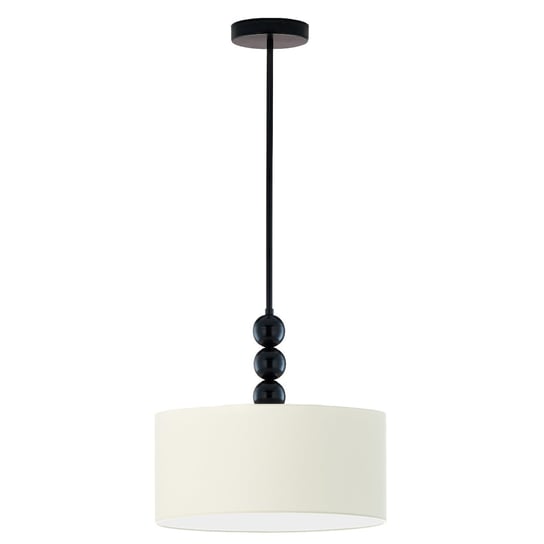 Elegancka lampa wisząca z ozdobnymi kulami do salonu, SALAMANCA, czarny/ecru, E27 LYSNE