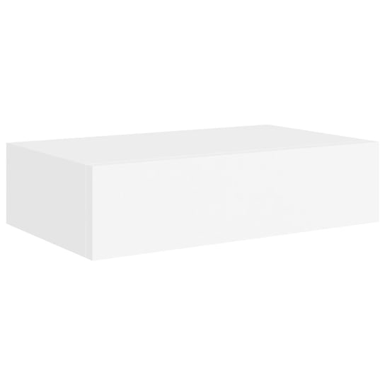 Elegancka półka z szufladą biała 40x23,5x10 cm Zakito Europe