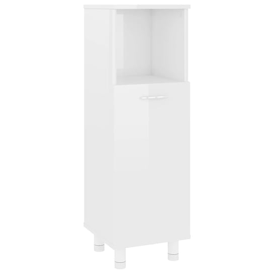 Elegancka szafka łazienkowa drewnopochodna biała 3 / AAALOE Inna marka