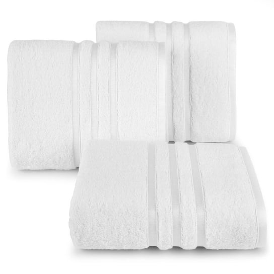 Elegancki biały ręcznik z lśniącą bordiurą 30X50 MADI Eurofirany