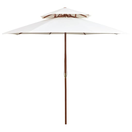Elegancki parasol drewniany 270x270cm, kolor śmiet Inna marka