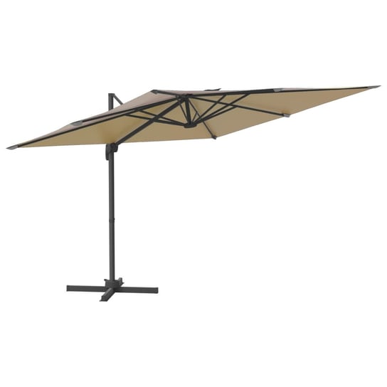 Elegancki parasol wiszący 300x300x258 cm, szarobrą Inna marka