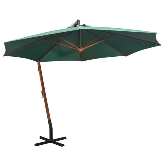 Elegancki Parasol Wiszący UV 350 cm, Zielony Inna marka