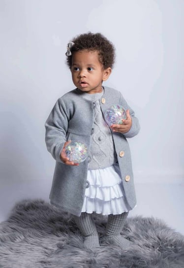 Elegancki płaszczyk dla dziewczynki na roczek 80/86/By Royal Baby Shop Royal Baby Shop