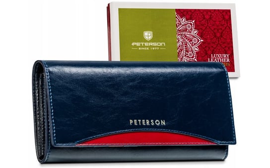 Elegancki portfel damski z polerowanej skóry — Peterson Peterson
