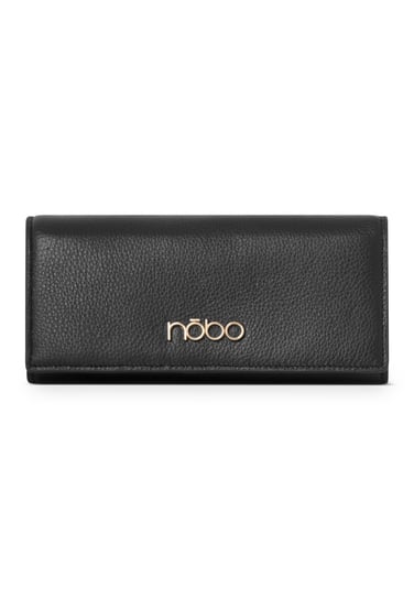 Elegancki portfel z klapką Nobo czarny Nobo