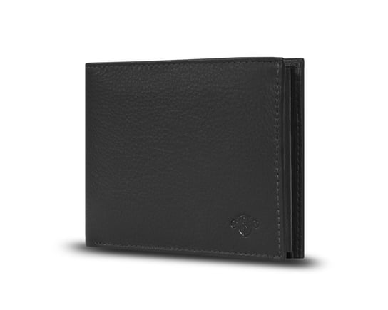 Elegancki skórzany męski portfel RFID SOLIER SW35 czarny Solier