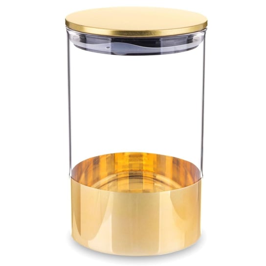 Elegancki, szklany pojemnik na waciki kosmetyczne Vidro 16,5 cm Duwen