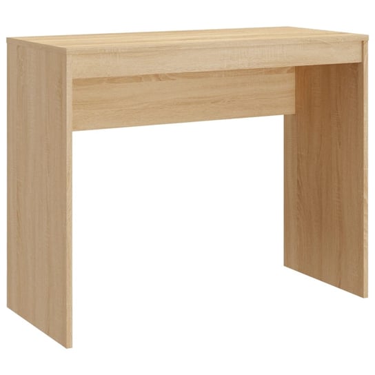 Eleganckie biurko drewnopochodne, 90x40x72 cm, dąb Zakito