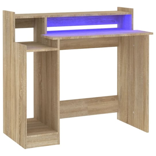 Eleganckie biurko z oświetleniem LED, 97x45x90 cm, Zakito