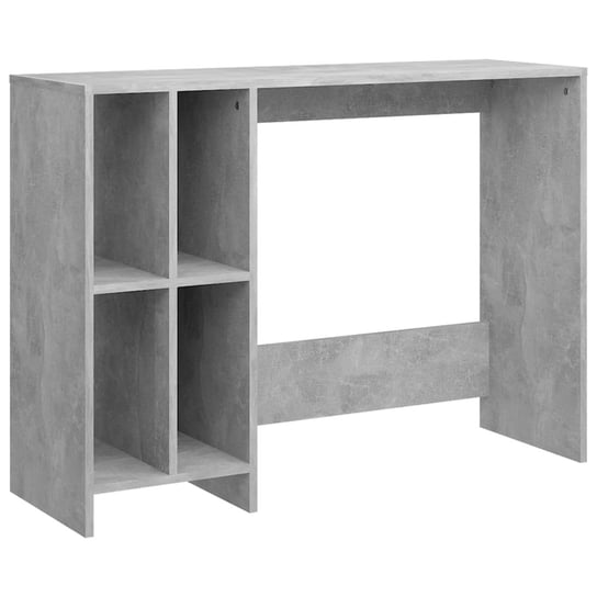 Eleganckie biurko z półkami, szary beton, 102,5x35 Zakito